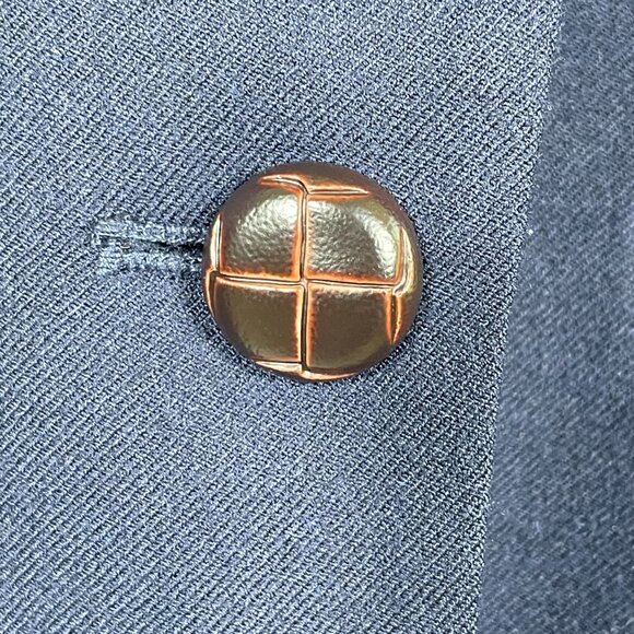 J.Crew Factory Wool-Blend Navy Blue Two-Button Blazer Size 6 Tailored Jacket - Picture 9 of 16